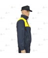 Cazadora softshell bicolor azul marino y amarillo flúor con membrana PU impermeable  para Policía Local