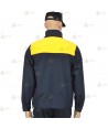 Cazadora softshell bicolor azul marino y amarillo flúor con membrana PU impermeable  para Policía Local
