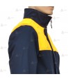 Cazadora softshell bicolor azul marino y amarillo flúor con membrana PU impermeable  para Policía Local