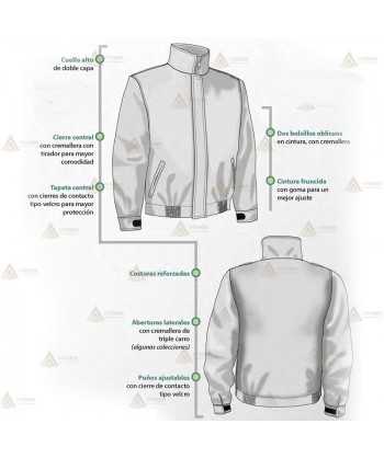Cazadora softshell  de color arena/verde militar con membrana PU y personalizable para Agentes Rurales