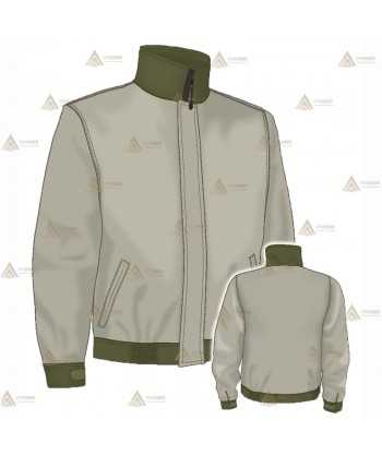Cazadora softshell  de color arena/verde militar con membrana PU y personalizable para Agentes Rurales