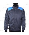 Cazadora softshell color azul marino y azul tropical con membrana PTFE para Policía Local
