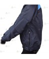 Cazadora softshell color azul marino y azul tropical con membrana PTFE para Policía Local
