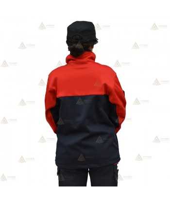 Chaqueta softshell bicolor personalizable para parque de bomberos