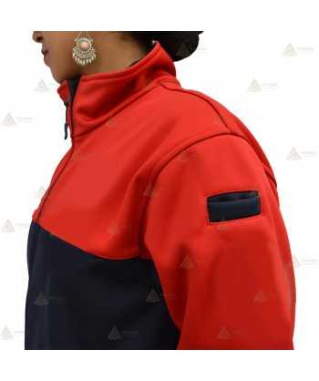 Chaqueta softshell bicolor personalizable para parque de bomberos