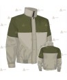 Cazadora softshell color arena y verde militar con forro desmontable y membrana PTFE para Agentes Rurales