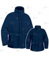 Parka 2/4 impermeable azul marino con forro desmontable para motoristas de Policía Local