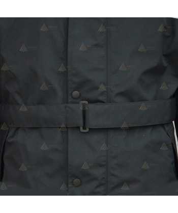 Parka 2/4 impermeable azul marino con damero reflectante y forro desmontable para motoristas de Policía Local