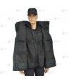 Parka 2/4 impermeable azul marino y azul tropical con cinta reflectante y forro desmontable para motoristas de Policía Local