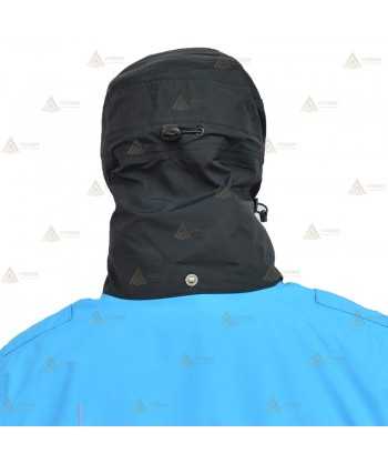Parka 2/4 impermeable azul marino y azul tropical con damero reflectante y forro desmontable para motoristas de Policía Local