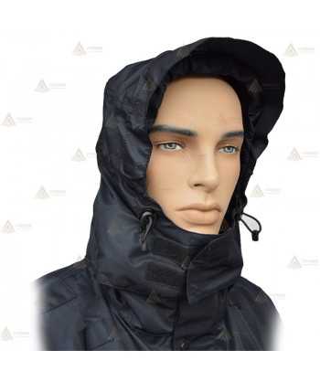 Parka 2/4 impermeable azul marino y amarillo flúor con forro desmontable para motoristas de Policía Local