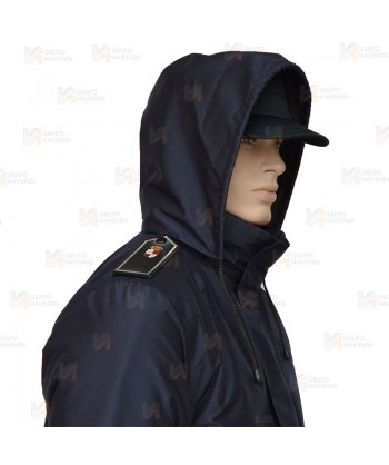 Parka ligera color azul marino,  impermeable con damero reflectante y membrana PU para Policía Local