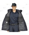 Parka ligera color azul marino,  impermeable con damero reflectante y membrana PU para Policía Local