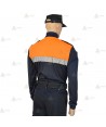 Polo térmico de cuello cisne con cinta reflectante segmentada para Protección Civil