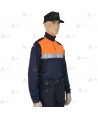 Polo térmico de cuello cisne con cinta reflectante segmentada para Protección Civil