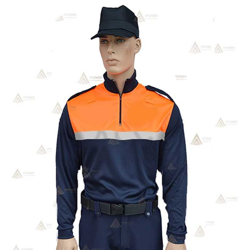 Polo térmico de cuello cisne con cinta reflectante para Protección Civil