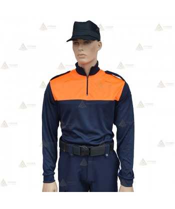 Polo térmico bicolor de cuello cisne para Protección Civil