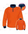 Polo térmico color naranja flúor y marino de cuello cisne para Protección Civil