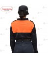 Polo térmico bicolor transpirable de manga larga para Protección Civil