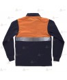 Polo económico bicolor de algodón de manga larga para Protección Civil