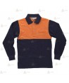 Polo de manga larga económico bicolor y de algodón  para Protección Civil