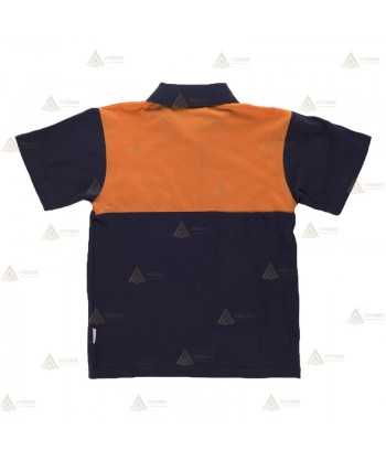 Polo económico bicolor de algodón para Protección Civil