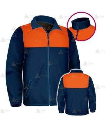 Chaqueta polar bicolor con cremallera para Protección Civil