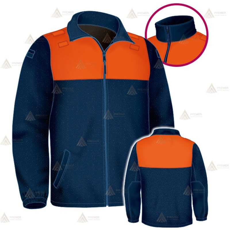Chaqueta polar bicolor con cremallera para Protección Civil