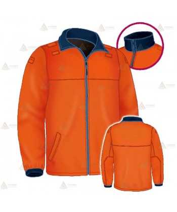 Chaqueta polar bicolor con cremallera para Protección Civil