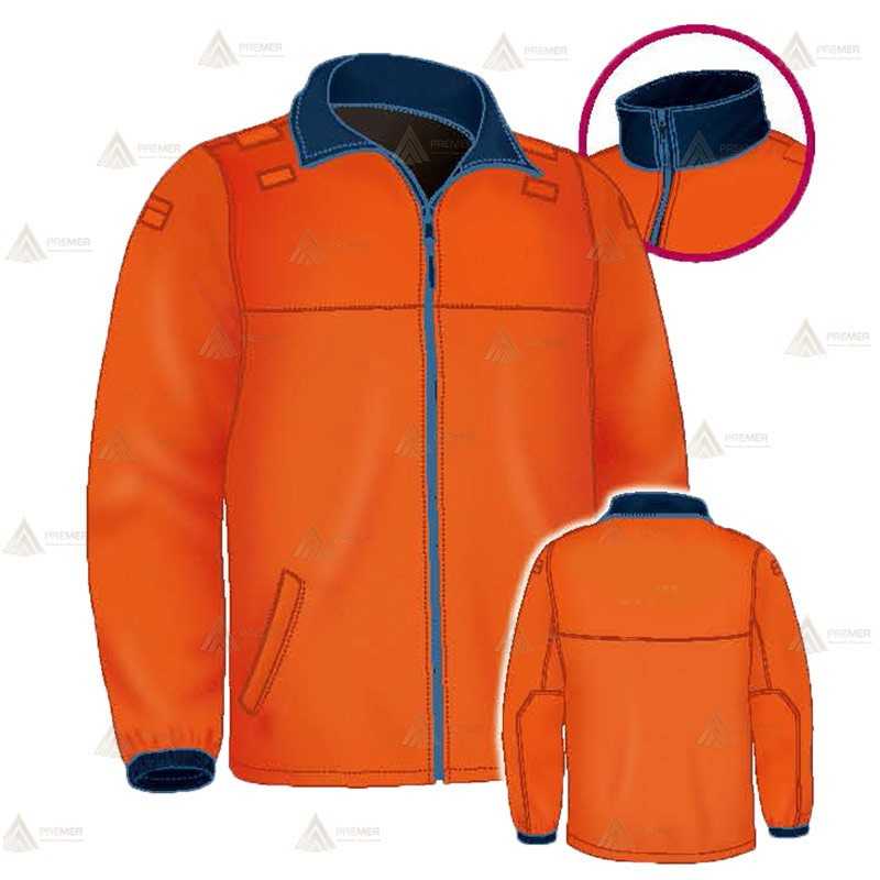 Chaqueta polar bicolor con cremallera para Protección Civil