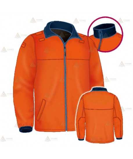 Chaqueta polar bicolor con cremallera para Protección Civil