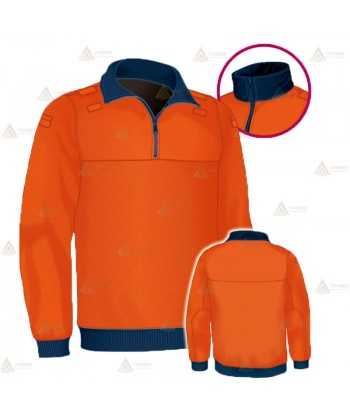 Jersey polar bicolor con media cremallera para Protección Civil