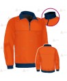 Jersey polar bicolor con media cremallera para Protección Civil