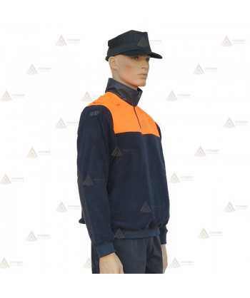 Jersey polar bicolor con media cremallera para Protección Civil