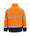 Chaqueta polar gruesa bicolor de alta visibilidad para Protección Civil