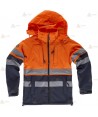 Chaqueta softshell bicolor con cinta reflectante y membrana PU para Protección Civil