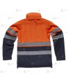 Chaqueta softshell bicolor con cinta reflectante y membrana PU para Protección Civil