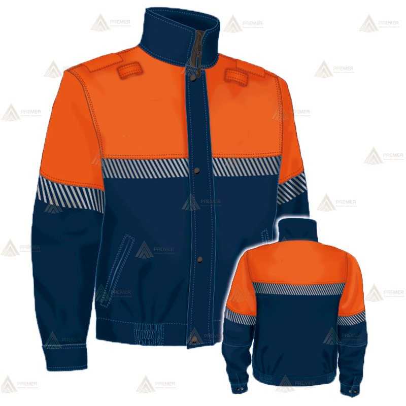 Cazadora softshell bicolor con membrana PTFE y cinta reflectante segmentada color plata para Protección Civil