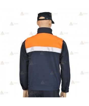 Cazadora softshell bicolor con cinta reflectante para Protección Civil