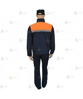 Cazadora softshell bicolor con damero reflectante para Protección Civil