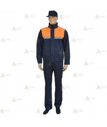 Cazadora softshell bicolor con damero reflectante para Protección Civil