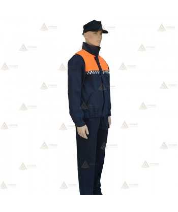 Cazadora softshell bicolor con damero reflectante para Protección Civil