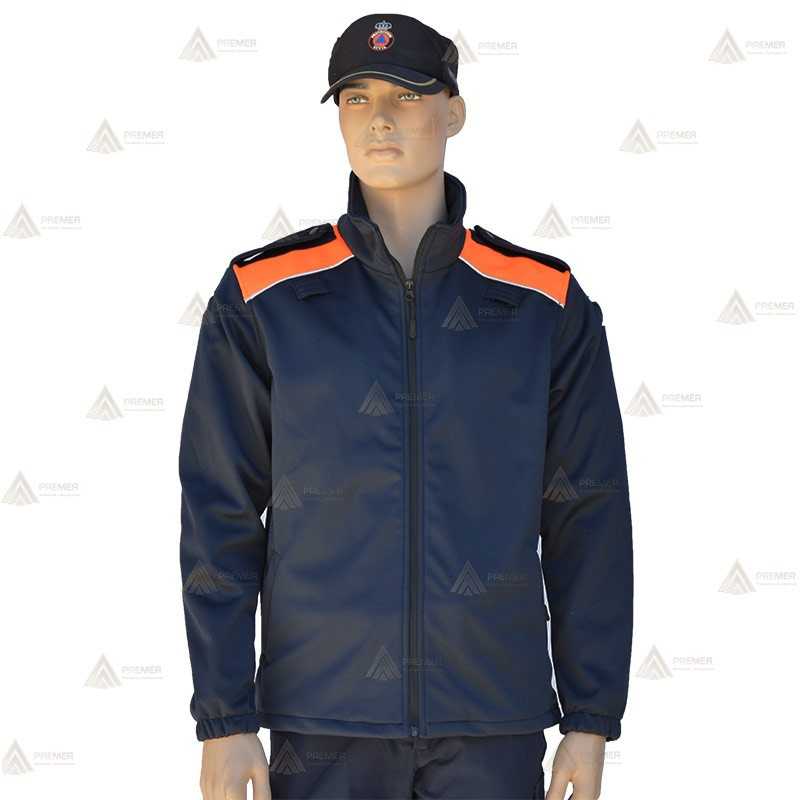 Chaqueta softshell bicolor con membrana PU para Protección Civil