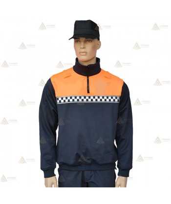 Jersey softshell con cinta damero reflectante y membrana PU para Protección Civil