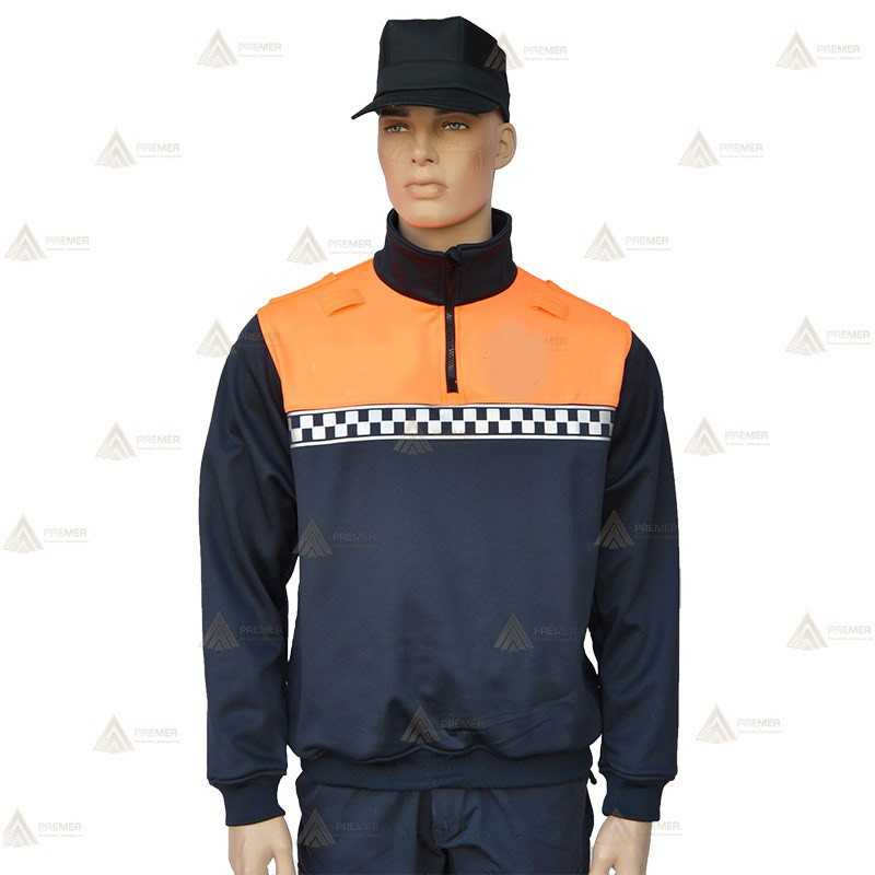 Jersey softshell con cinta damero reflectante y membrana PU para Protección Civil