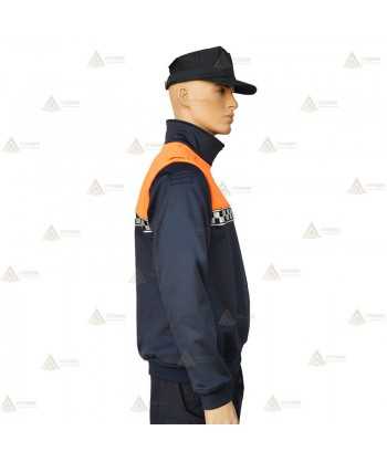 Jersey softshell con cinta damero reflectante y membrana PU para Protección Civil
