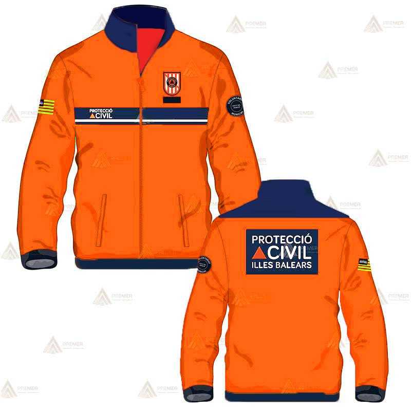 Cazadora softshell para Protección Civil de Baleares con membrana PU