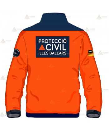 Chaqueta softshell bicolor con membrana PU para Protección Civil de Baleares