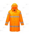 Gabardina monocolor alta visibilidad para Protección Civil