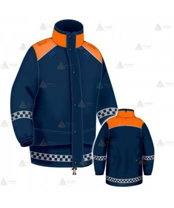 Chaqueta impermeable y transpirable con membrana PTFE para Protección Civil